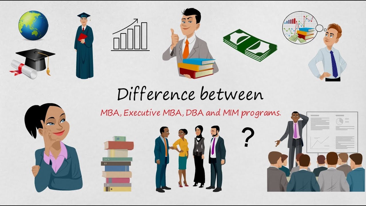 Difference between MBA, Executive MBA, DBA and MIM programs