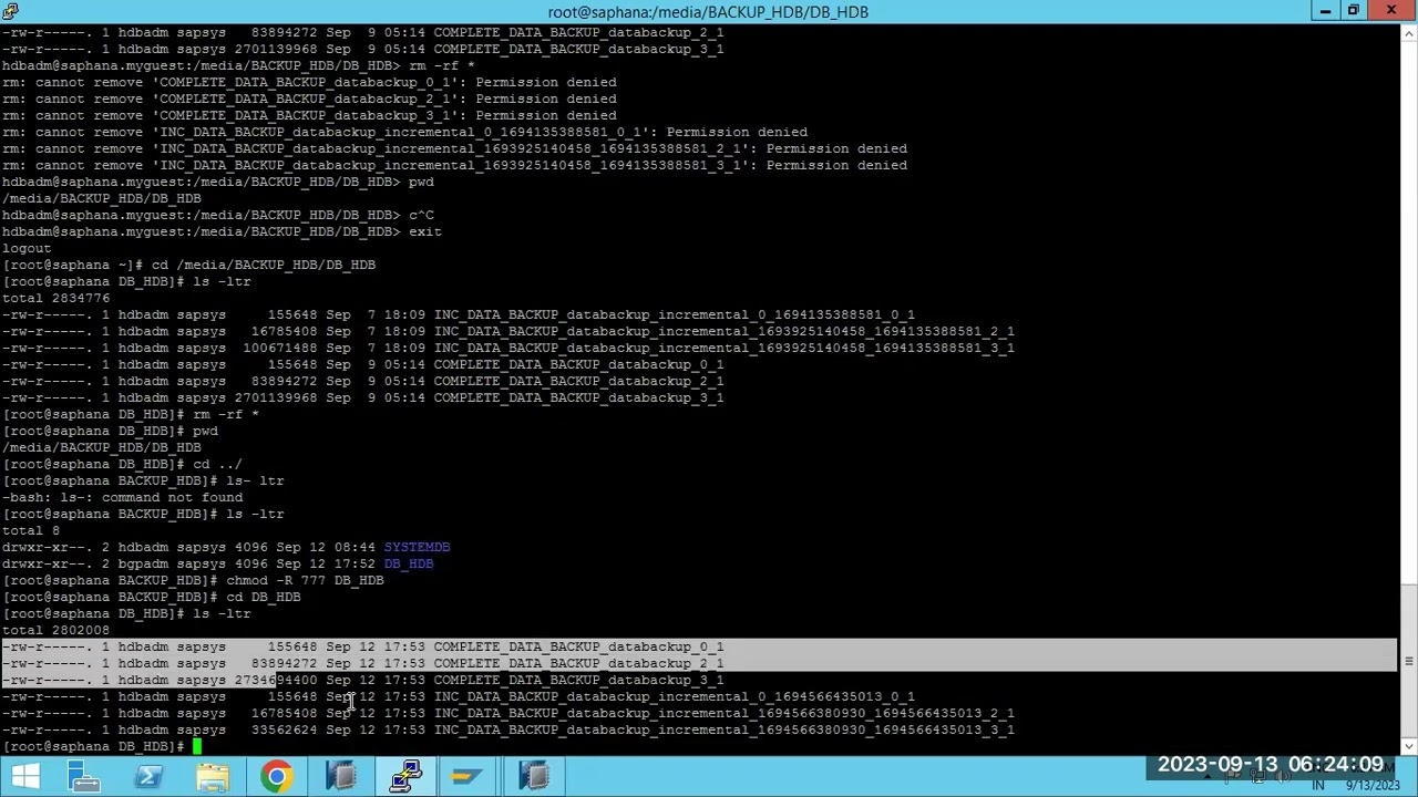 SAP HANA 2.0 - BACKUP & RECOVERY SCENARIO TEST