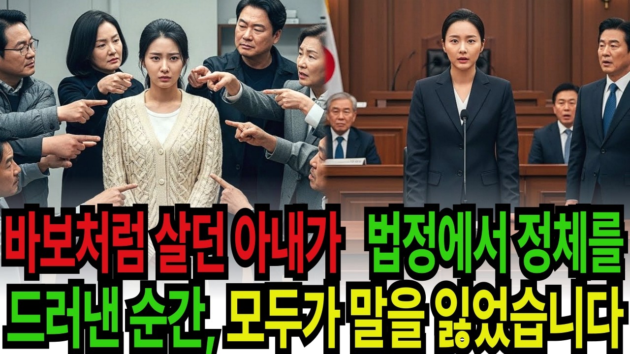 바보처럼 살던 아내가 법정에서 정체를 드러낸 순간, 모두가 말을 잃었습니다
