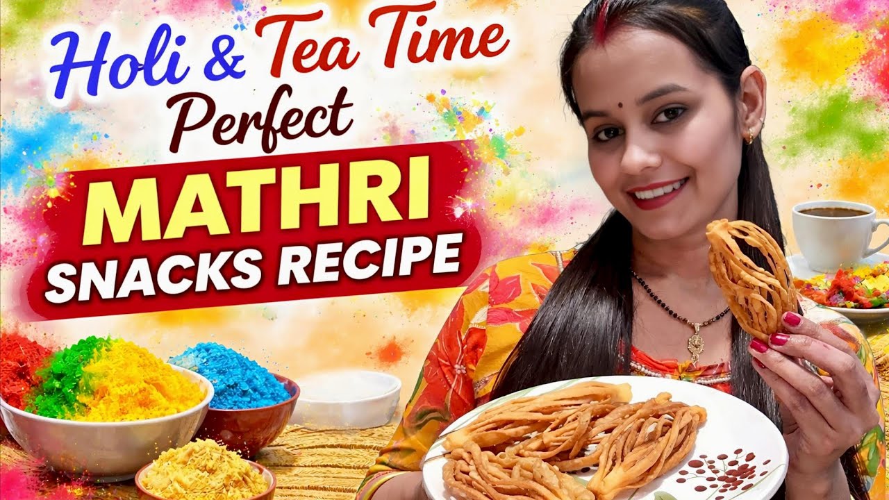 Holi Special Mathri Recipe ||☕ Tea Time Snacks by Dimpal&rsquo;s Vlogs 🍪
