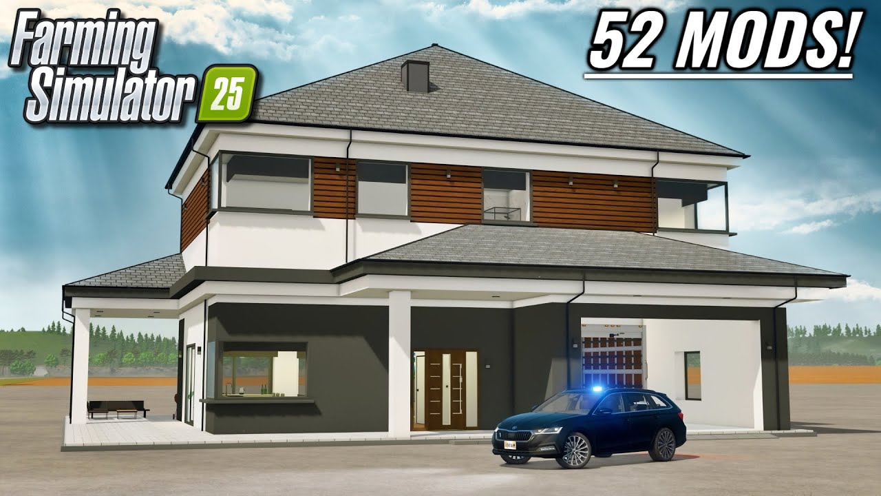 New Mods - Ikas' Modern House, Estate Car, Liftable Highland Pallets, & New Map! (52 Mods - FS25)