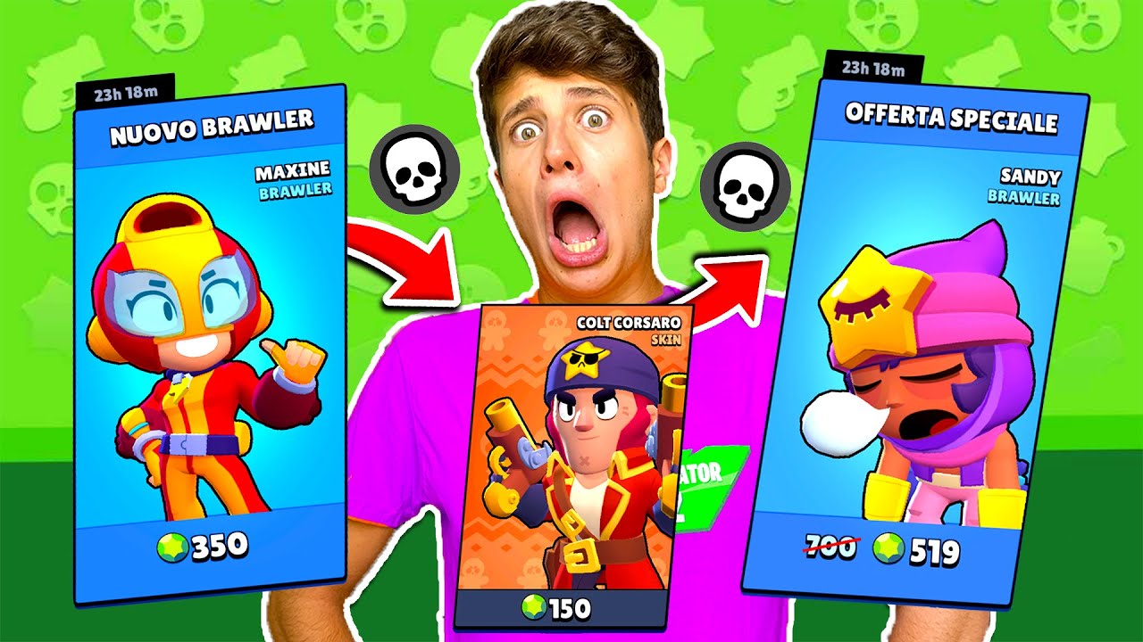 ogni volta che MUOIO SHOPPO una SKIN SEMPRE PIÙ COSTOSA!! Brawl stars ITA