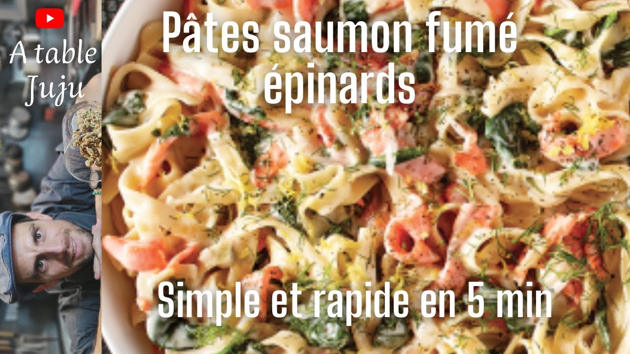 Pates au saumon et épinards