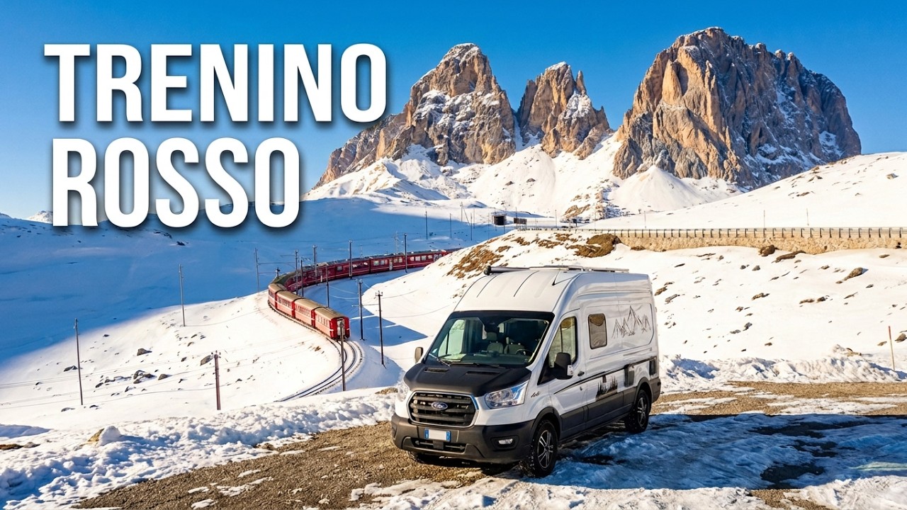 SVIZZERA IN VAN: Inseguendo il TRENINO ROSSO del Bernina (Sankt Moritz e Julierpass)! 🚐