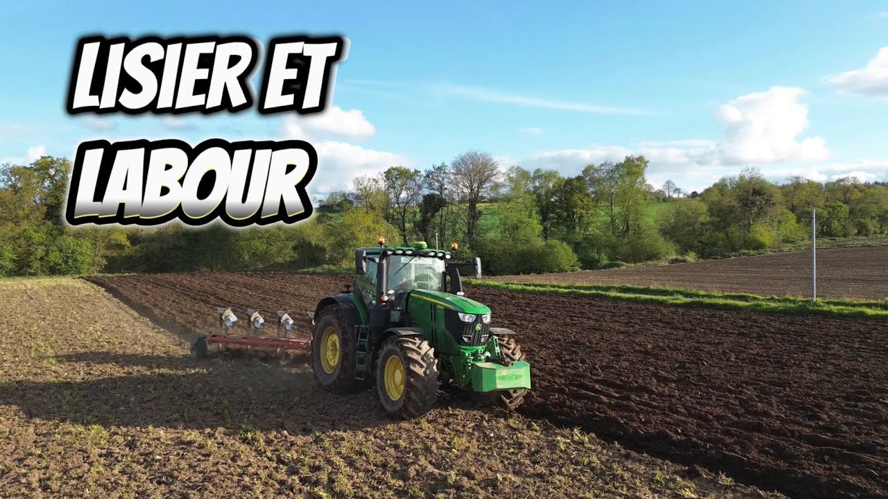 Préparation des terres à maïs | Lisier et labour | John Deere 6230R & 6170R