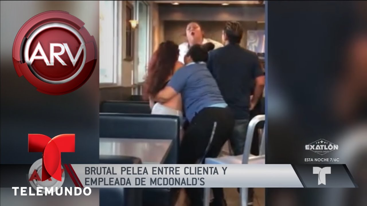 Salvaje golpiza entre empleada y cliente de McDonald's | Al Rojo Vivo | Telemundo