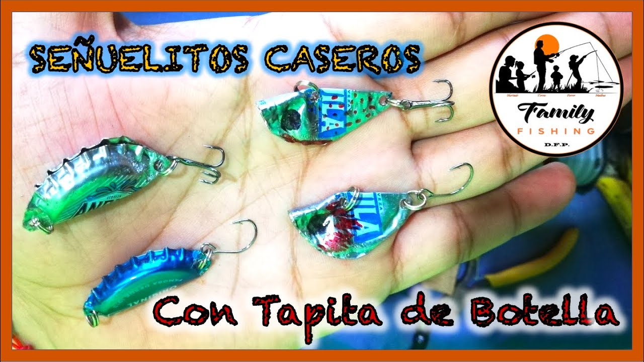 SEÑUELO DE TAPA DE CERVEZA: PARTE 1. Fabricación.