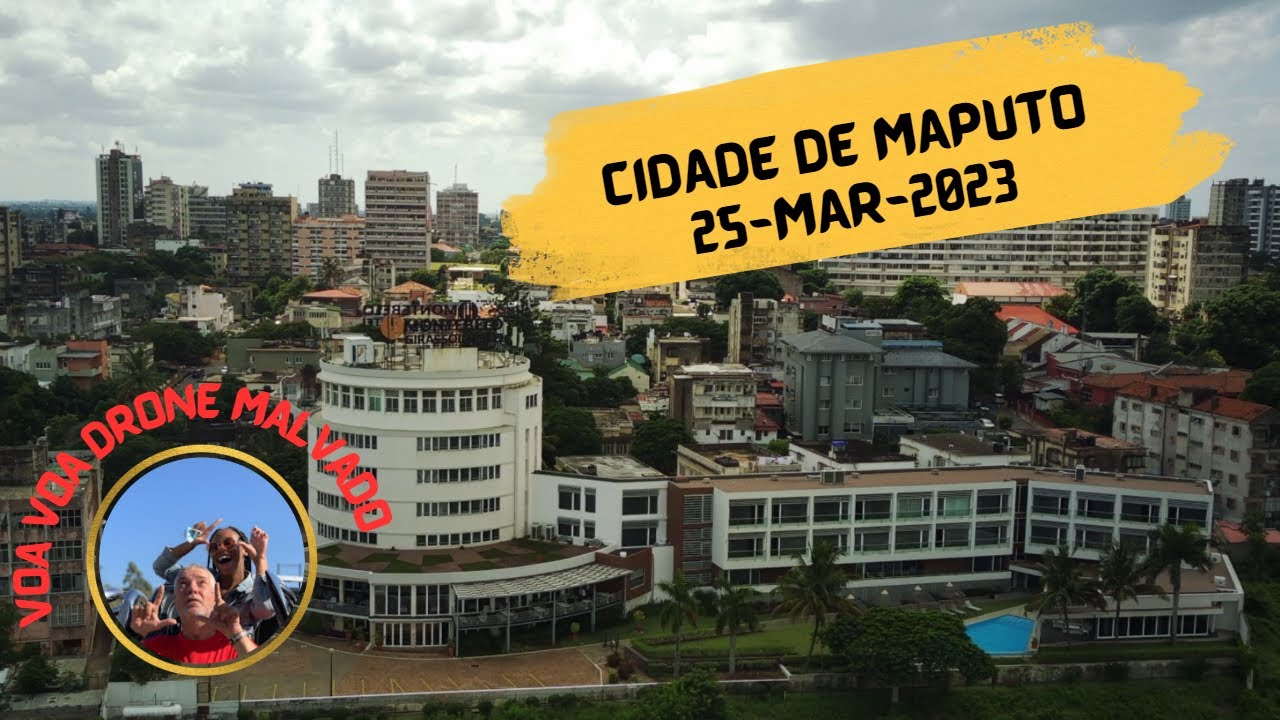 Cidade de Maputo, vistas aéreas da baixa da cidade capital de Moçambique
