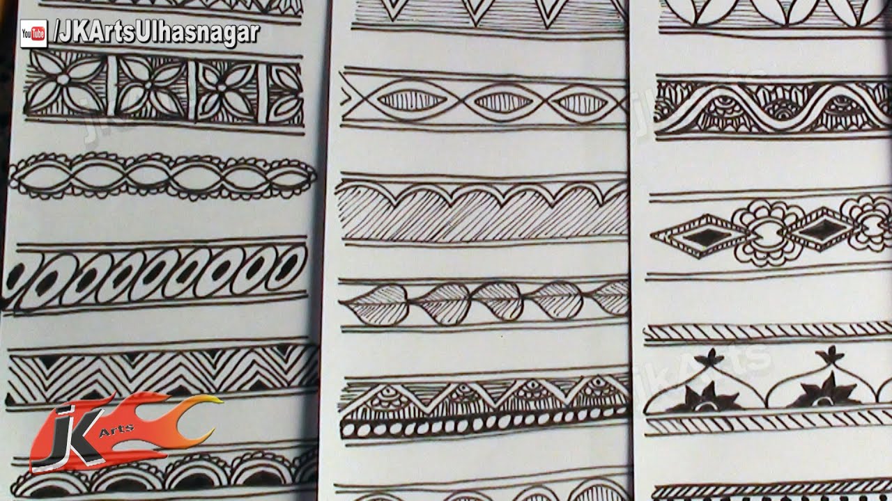 Madhubani / Mithila Borders #6a | JK Arts Classes