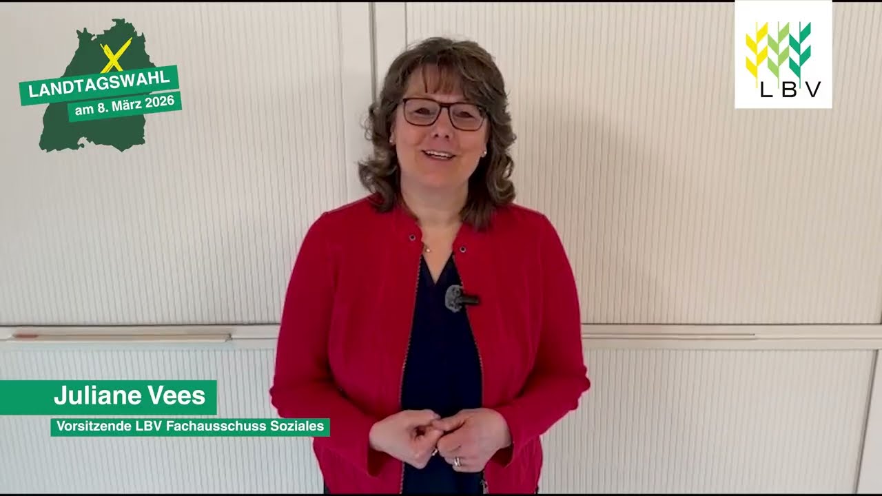 Landtagswahl BW 2026 - Video-Botschaft von Juliane Vees, Vorsitzende LBV Fachausschuss Soziales