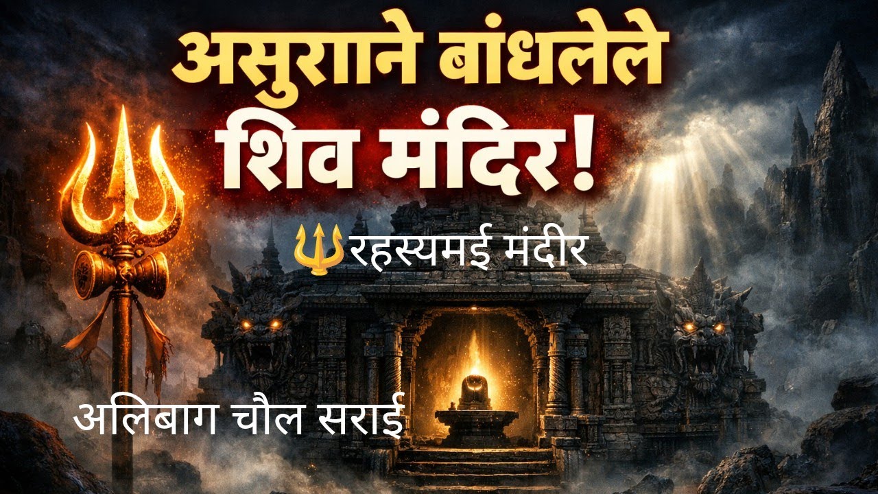 1000रो वर्षा पूर्वीचा मंदिर जे एका असुराने बांधले आहे||अलिबाग चौल मधील शिव मंदिर ||पाण्यात  शिवलिंग