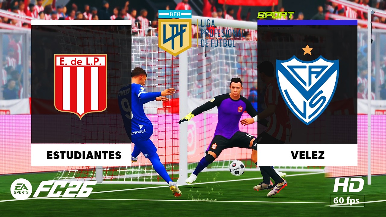 Estudiantes vs Velez - Liga Profesional Apertura | PC [HD60] FC 26 - Rainy