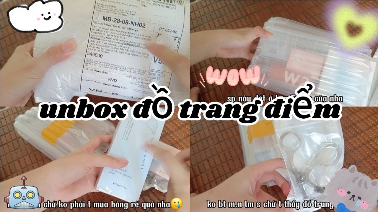 🙆‍♀️📦[Unboxing]Đồ trang điểm lần đầu tiên 💅#chillmusic #unboxing #unbox #xuhuongyoutube #makeup 