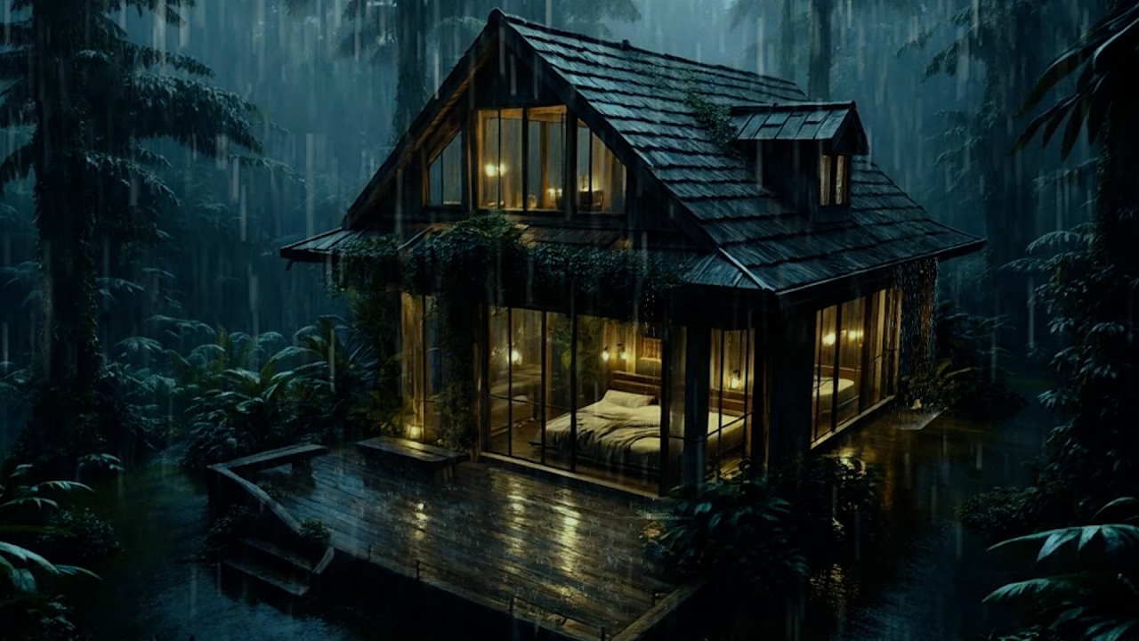 Quiet Rain Sounds at Night for Sleep | insomnia, Focus, Stress Relief🌲