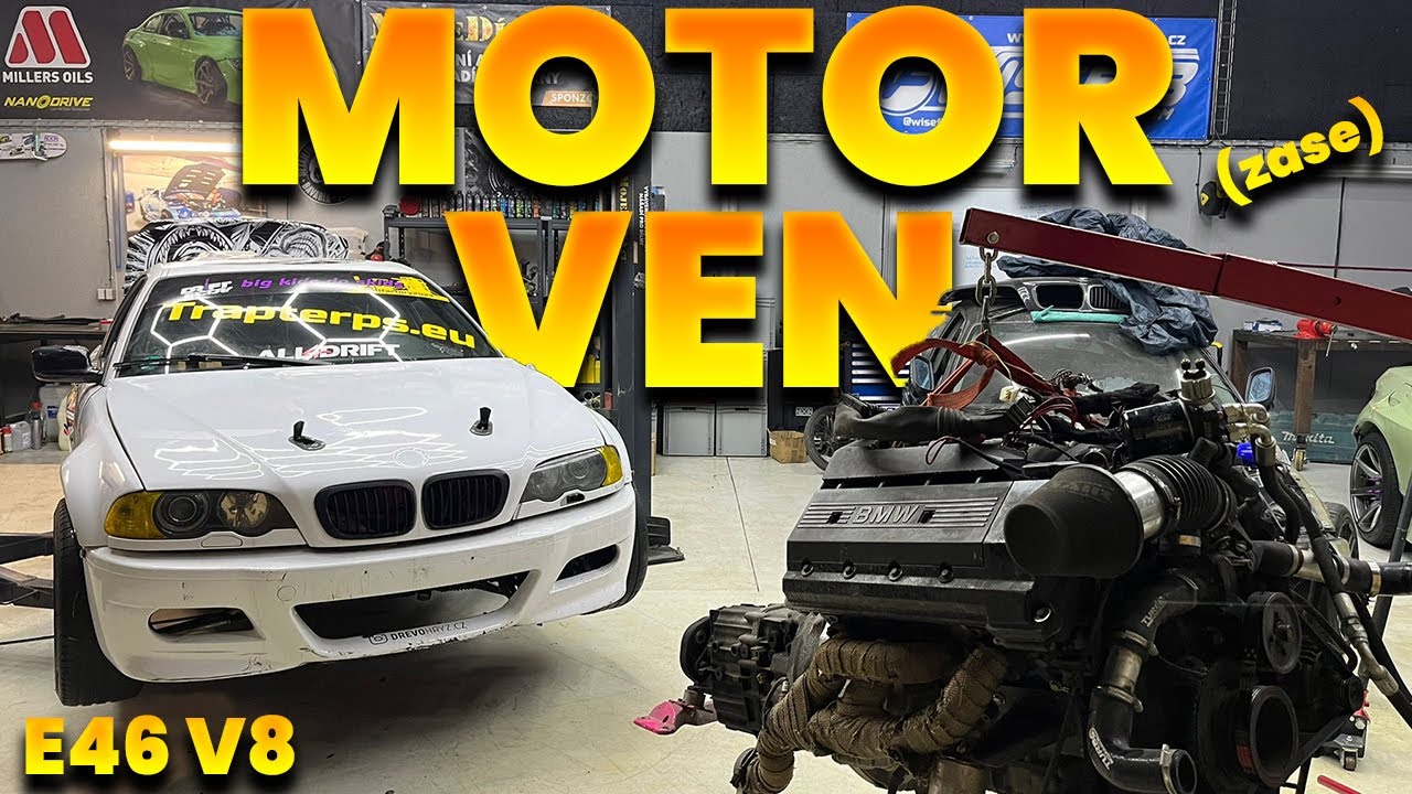 Vyndáváme motor z báwka 💥| E46 V8 | @rendolf69