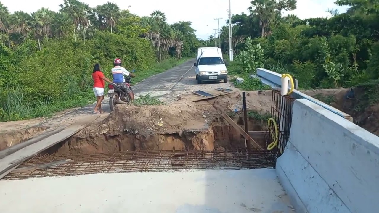 Ponte do Rio Tabuleiro em Parnaíba está parada e ainda falta ser concluída
