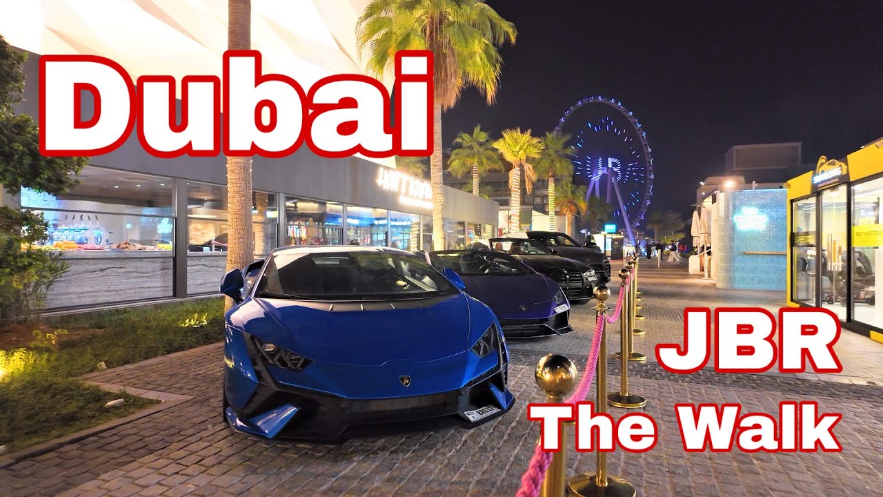 Dubai JBR After Dark Night Walking Tour (4K) 🇦🇪