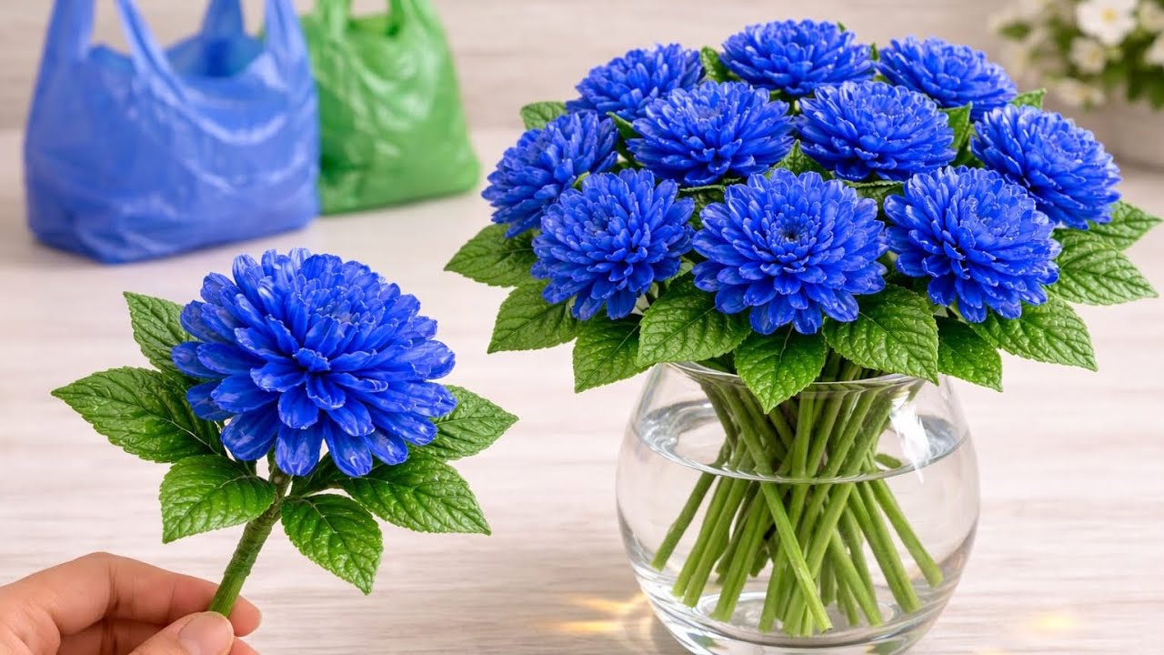 Shopping Bag Flower | How To Make Rose With Shopping Bag | Best Out of Waste