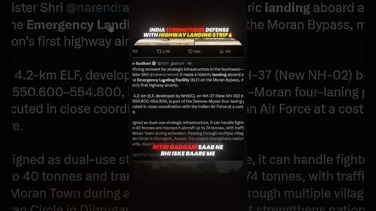 India&rsquo;s highways are now runways. 🇮🇳🔥 #career247 #prashantdhawan #news #geopolitics #india