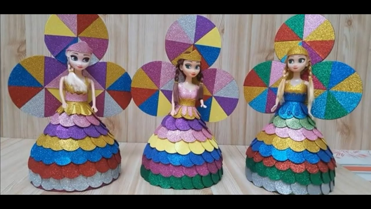 طريقة عمل عروسة المولد بالفوم جليتر