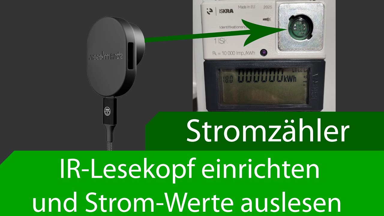Stromz&auml;hler auslesen -  IR-Stromleser einrichten - Verbrauch digital mit MQTT verarbeiten