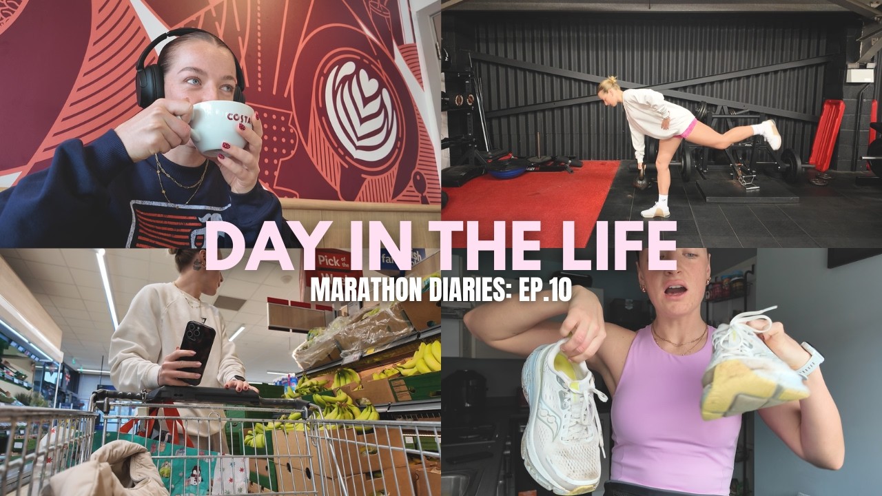 DAY IN THE LIFE | MARATHON DIARIES: EP.10, Daily Vlog, What I Eat, Full Body Workout, Easy Run