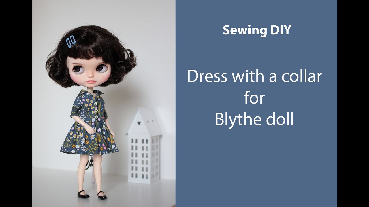 DIY Dress with a collar for Blythe doll. Платье с воротником для Блайз
