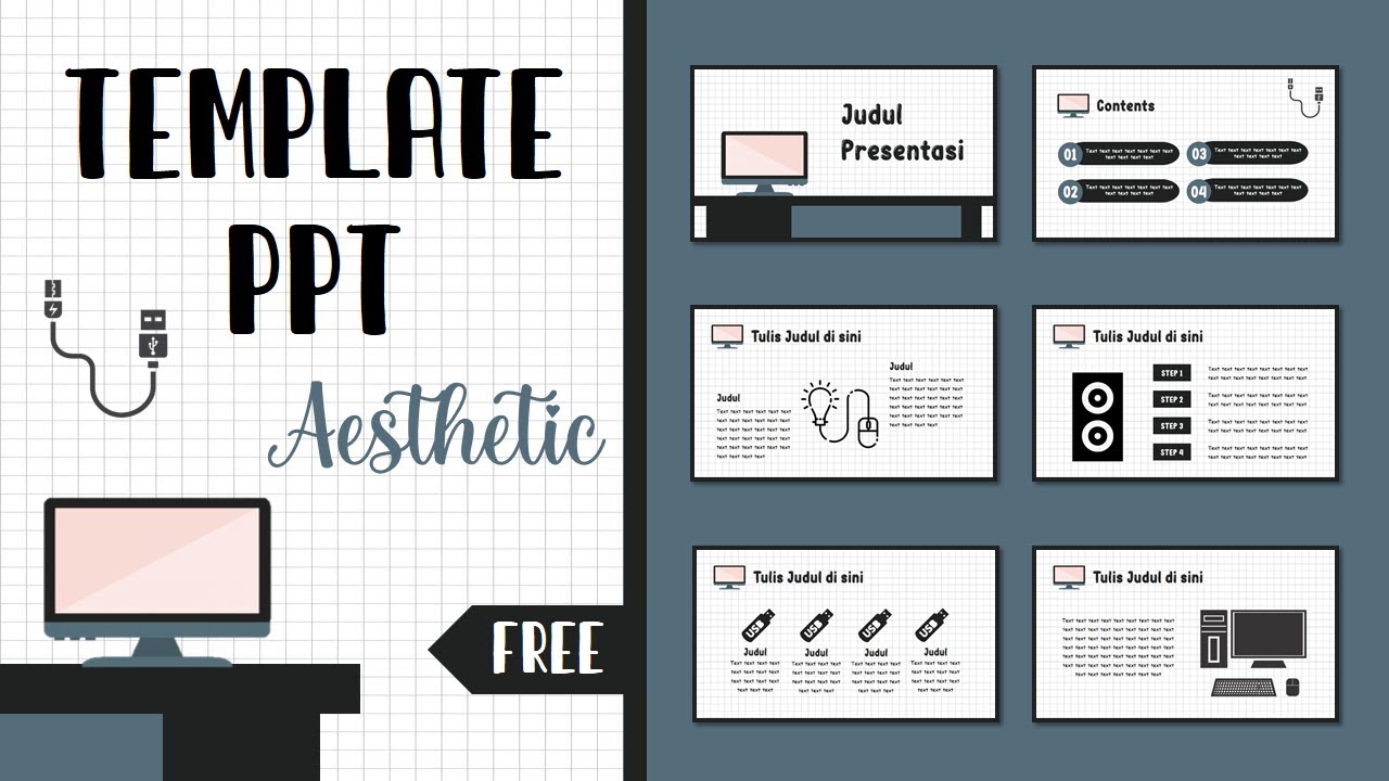 PART #38 📍 TEMPLATE PPT AESTHETIC 📍 [ TEMA KOMPUTER ~ COMPUTER THEME ] 📍 FREE DOWNLOAD