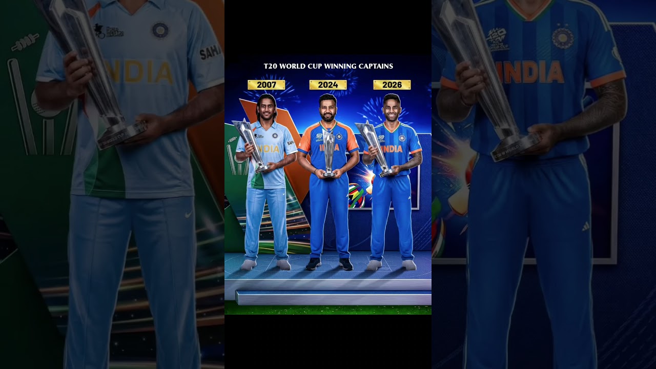 becomes the third Indian captain to lift the T20 World Cup, joining the elite list after #ipl #shots