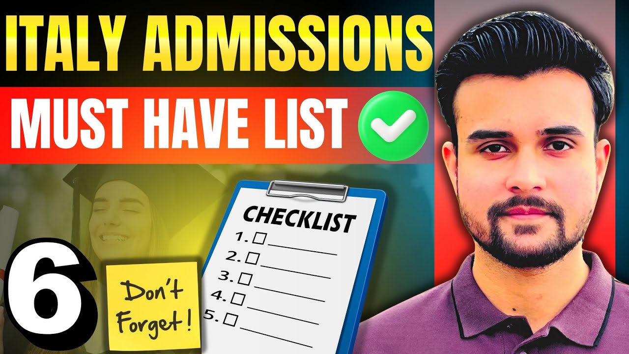 Documents Required for ADMISSION in Italy 🇮🇹 - Full Guide