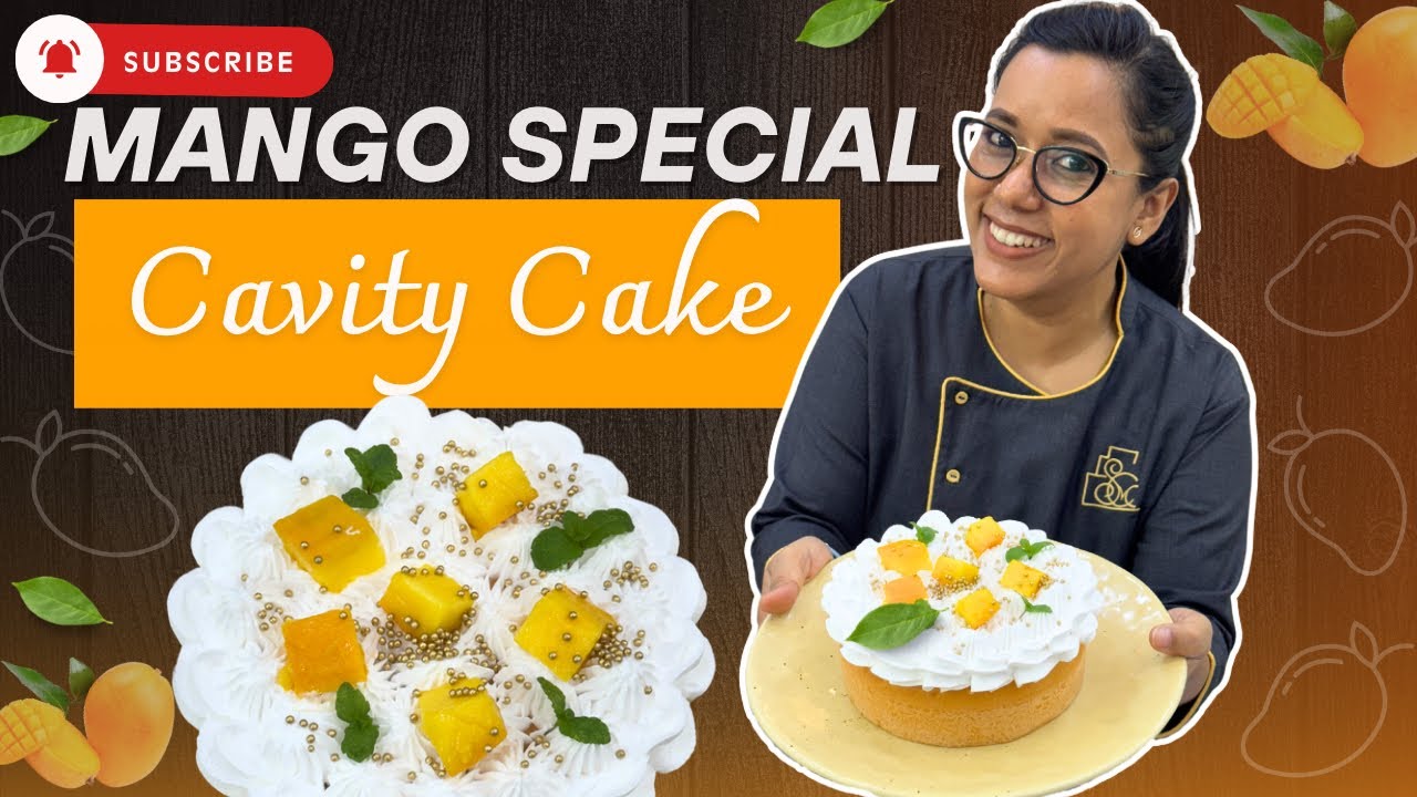 Манговый торт для полости рта | #trnding #yotubelive #mangocake #scm #bestbakingacademy #eggfreeb...