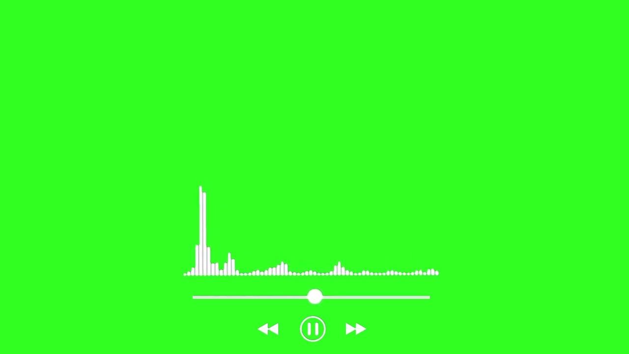 Sound spectrum green screen | Audio spectrum green screen | Audio wave green screen | No copyright