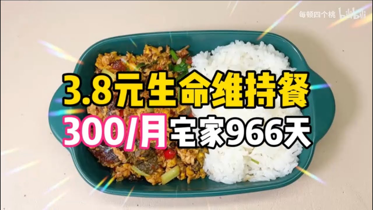 3.8元活着就好餐！95女不上班966天！今天吃下饭菜皮蛋炒鸡蛋～#food #美食 