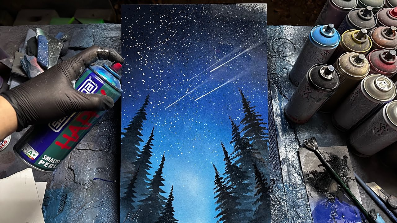 HOW TO PAINT Pine Trees - TUTORIAL