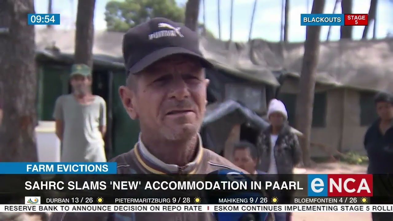 SAHRC slams 'new' accommodation in Paarl