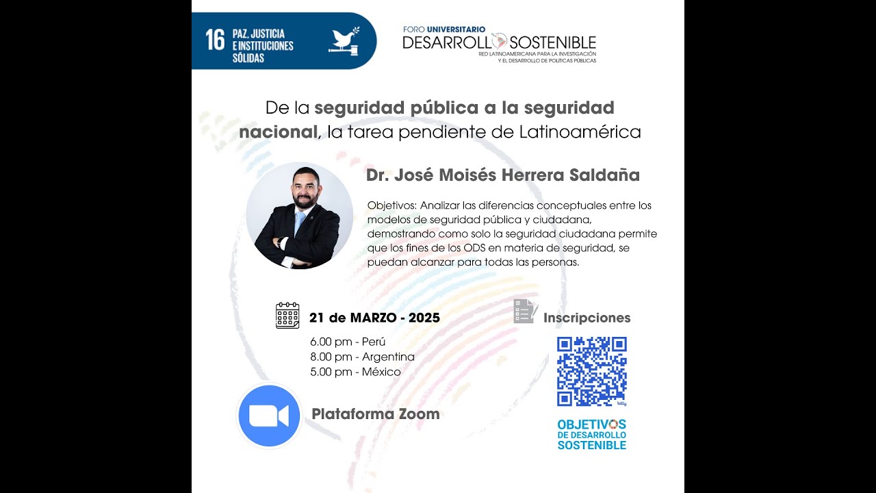De la seguridad pública a la seguridad ciudadana.  Dr. José Moisés Herrera Saldaña.
