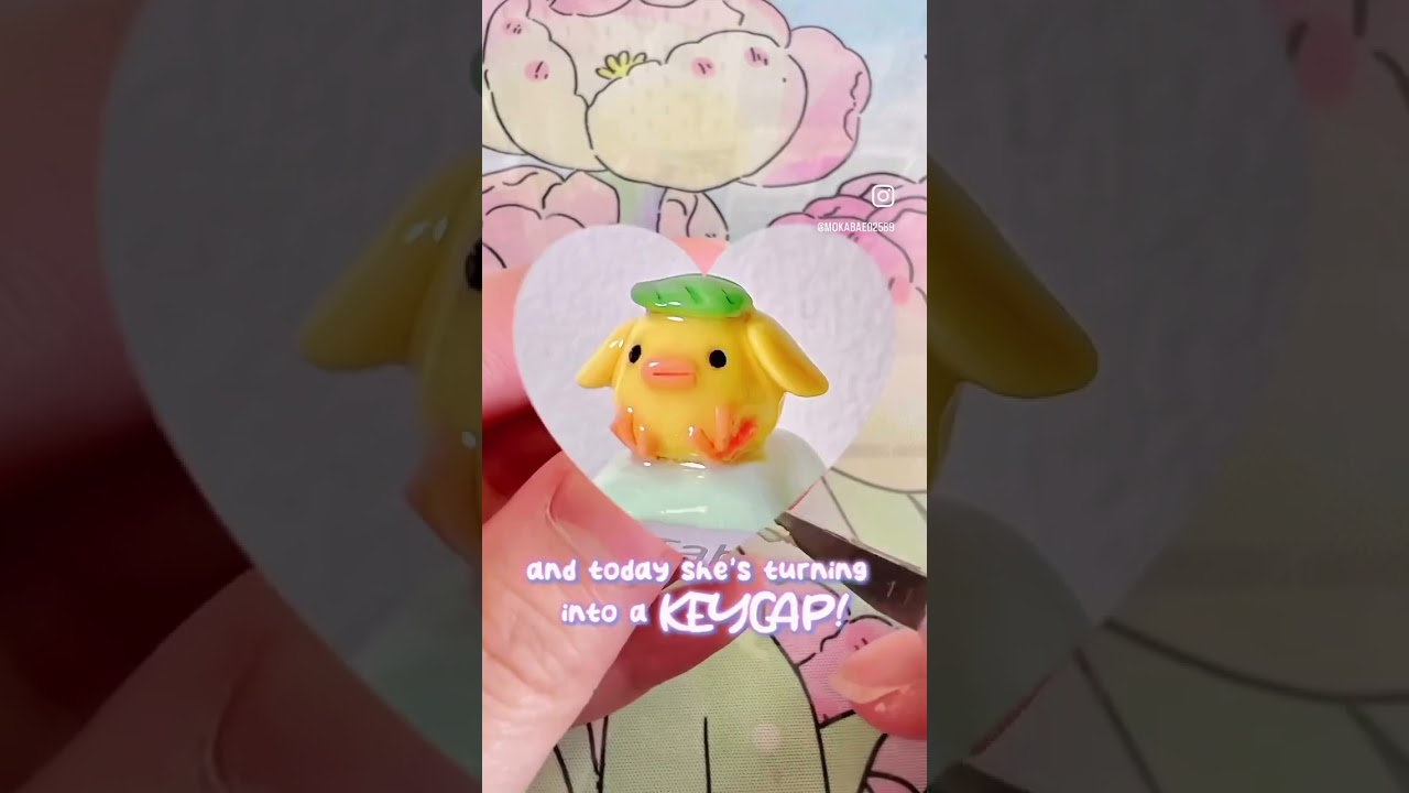 Sculpting a tiny baby chick keycap🐣💛