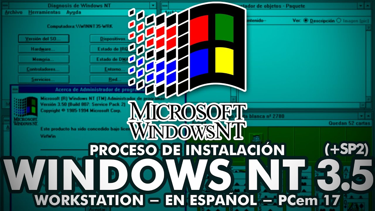 Instalaci&oacute;n de Windows NT 3.5 Workstation + SP2 (PCem) - en Espa&ntilde;ol