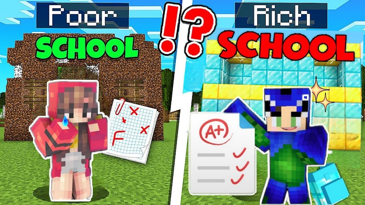 Ayush Poor Student vs Ekta Rich Student in Minecraft (PART 2) 😱
