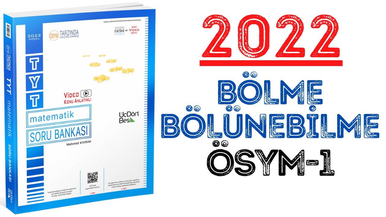 (2022)345 TYT MATEMATİK | BÖLME BÖLÜNEBİLME ÖSYM-1 | #yks2022 #tyt2022 #2022tayfa #345