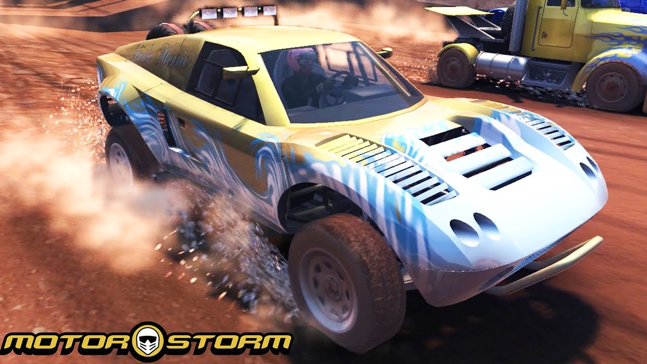 MotorStorm [PS3] Racing Truck Gameplay (Italia Vulcan)