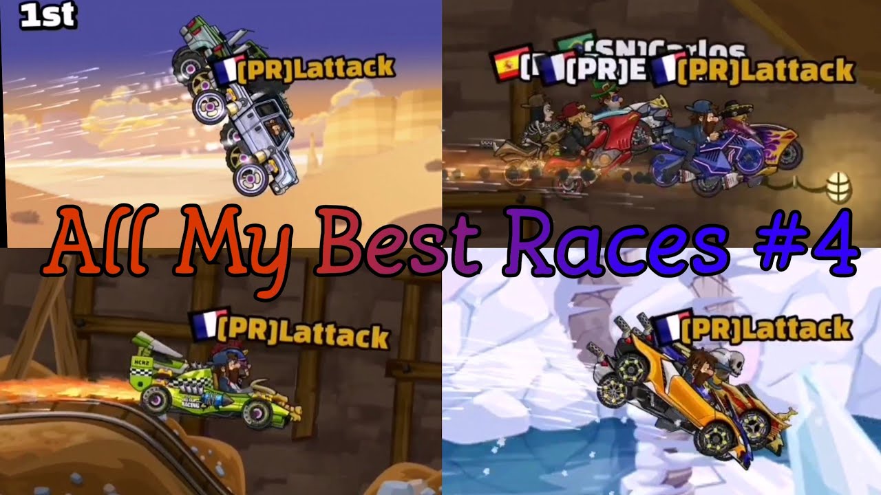 ALL MY BEST RACES #4 3K Subscribers Special Hill climb racing 2