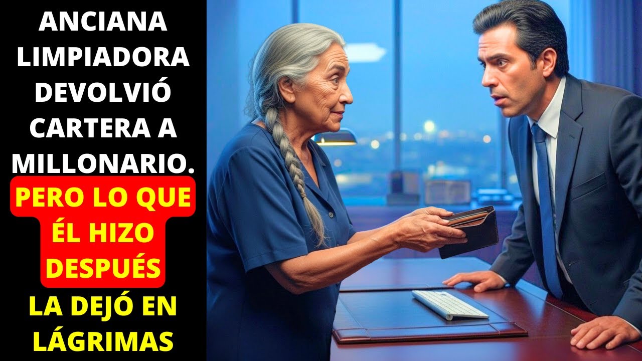 ANCIANA LIMPIADORA DEVOLVI&Oacute; CARTERA A MILLONARIO. PERO LO QUE &Eacute;L HIZO DESPU&Eacute;S LA DEJ&Oacute; EN L&Aacute;GRIMAS