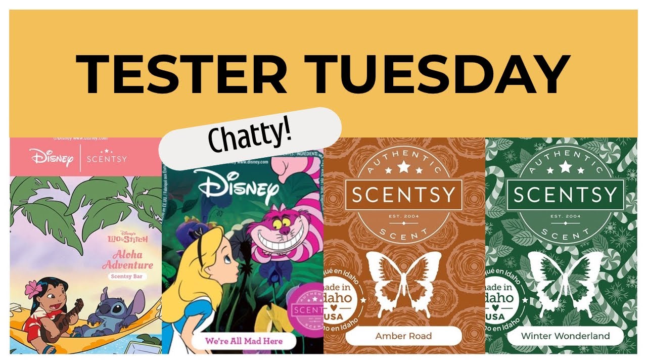 Tester Tuesday Aloha Adventure, We’re All Mad Here, Amber Road, & Winter Wonderland Scentsy Reviews