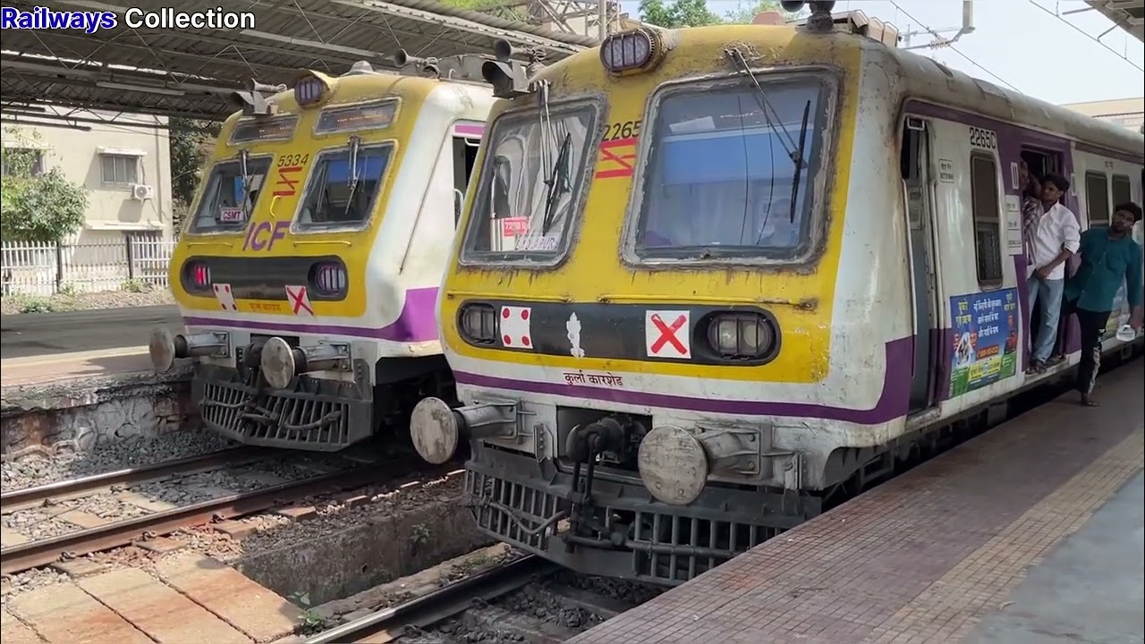 Sion Railways Station Mumbai ll Local Train Arrival and Departure Back To Back at Sion  Station