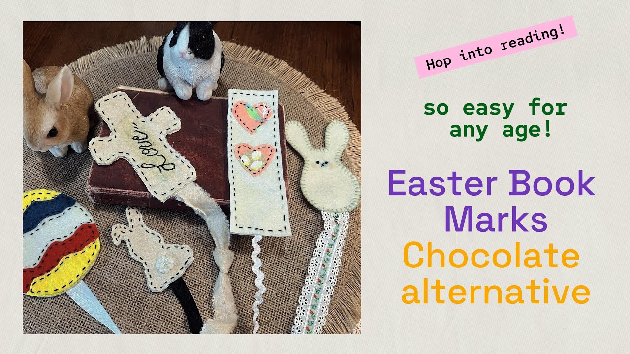 Easter slow stitching bookmarks PART 3