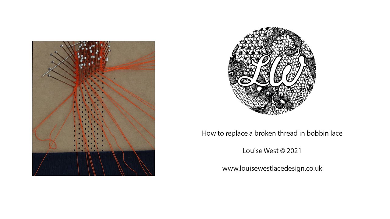 how to replace broken thread in bobbin lace
