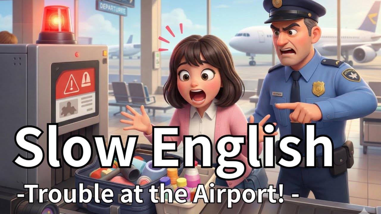 Trouble at the Airport! 😱 - Slow and Easy English For Beginners