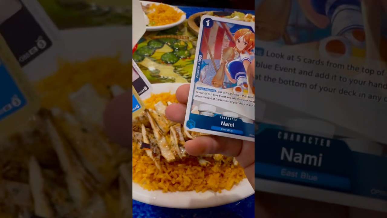 Opening Booster Pack at Mexican Restaurant Pulling ALT ART Rare One Piece Trading Card at Orales WNC