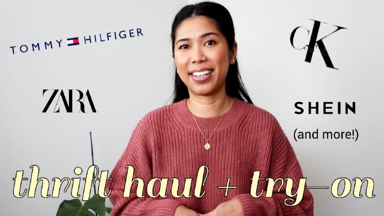 Winter thrift haul and try - on (Pt. 2) | Calvin Klein, Tommy Hilfiger, Zara, and more